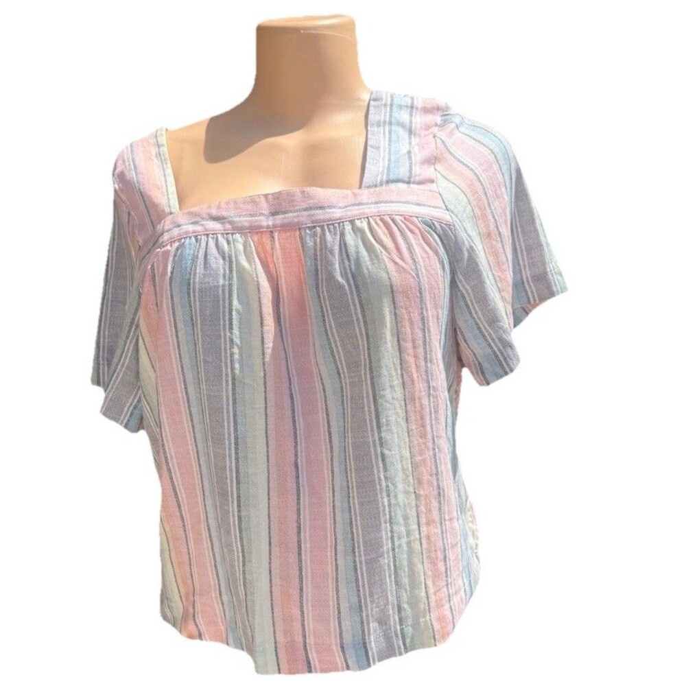 N.Y. Appeal Linen Blend Women’s Top Shirt Size Small